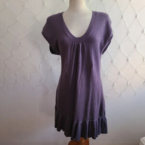 Anthropologie Sparrow Knit Dress | Dusky Purple | Size X-Large